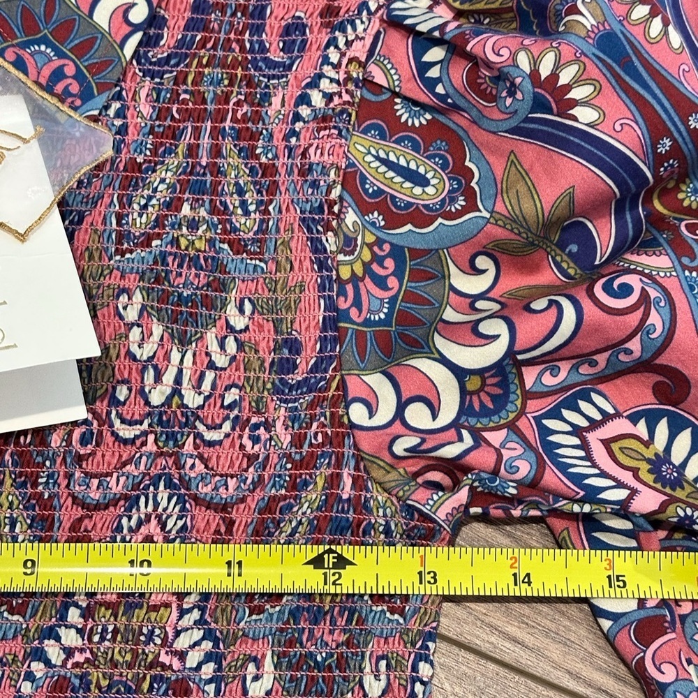 NWT! Love the Label Sohan Long Sleeve Painted Lady Print Paisley XS - Picture 9 of 11